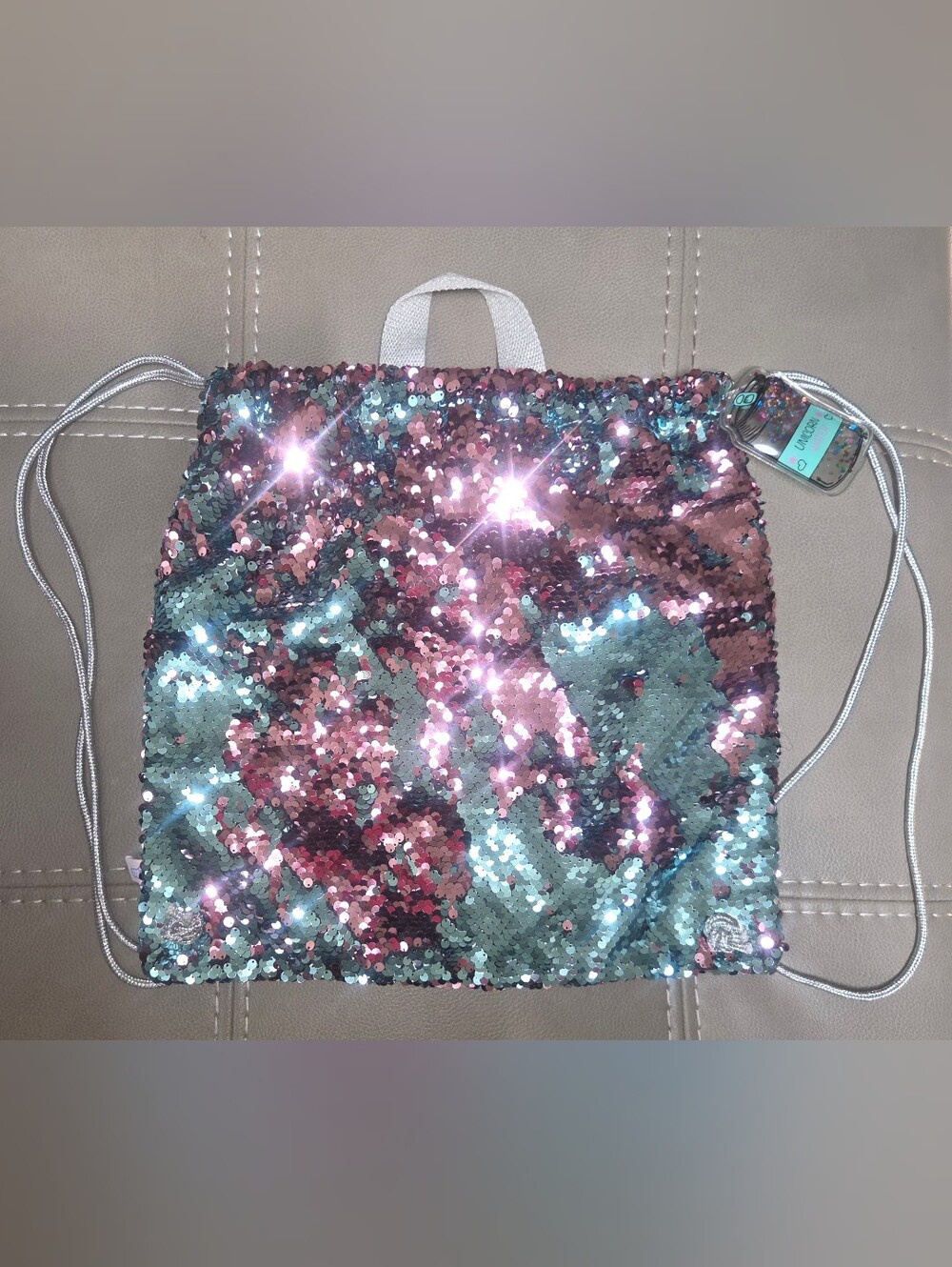 More Than Magic Sequin Drawstring Backpack - Excellent Condition ~ Bin 1H